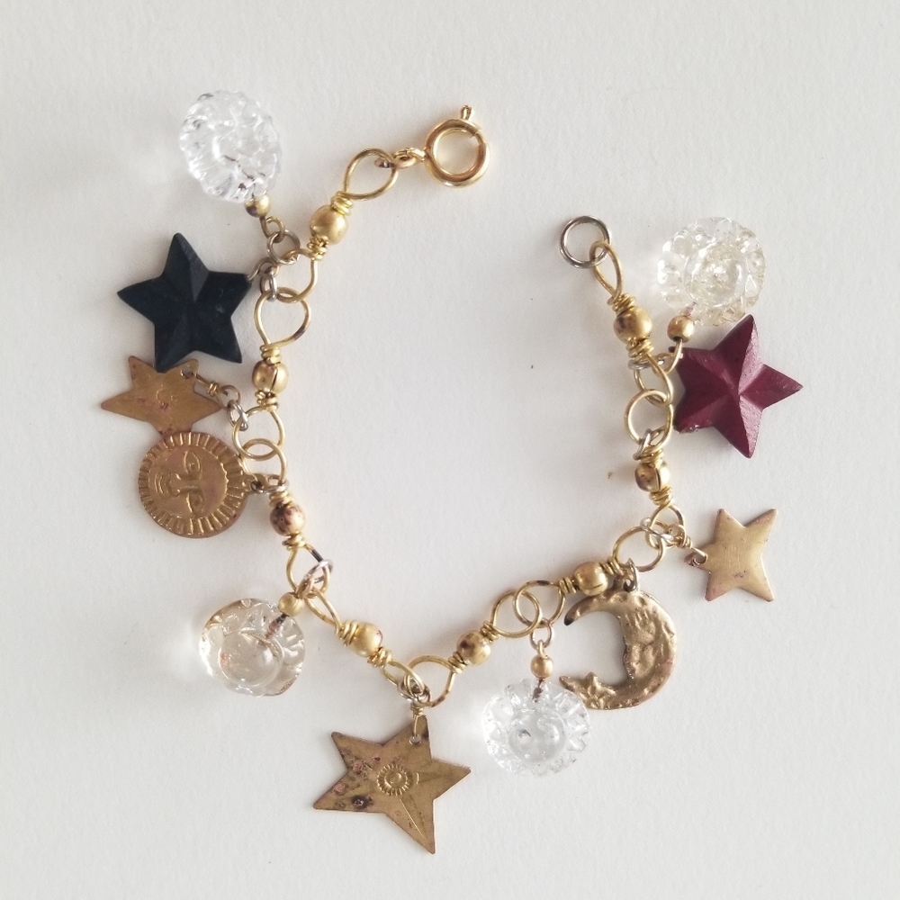 Moon Sun and Stars Charm Bracelet